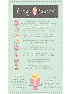 Tiny Tears Baby Deluxe – Interactive Doll with 20 Baby Sounds John Adams Mama's Joy