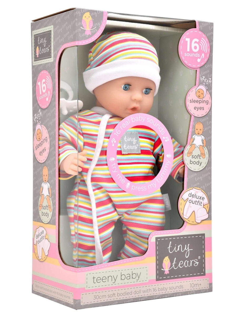Tiny Tears Baby Doll 12'' Teeny with 16 Sounds John Adams Mama's Joy