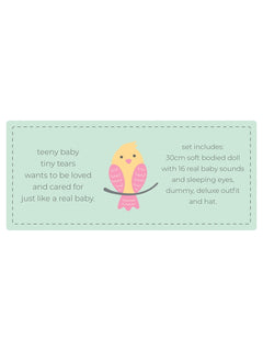 Tiny Tears Baby Doll 12'' Teeny with 16 Sounds John Adams Mama's Joy