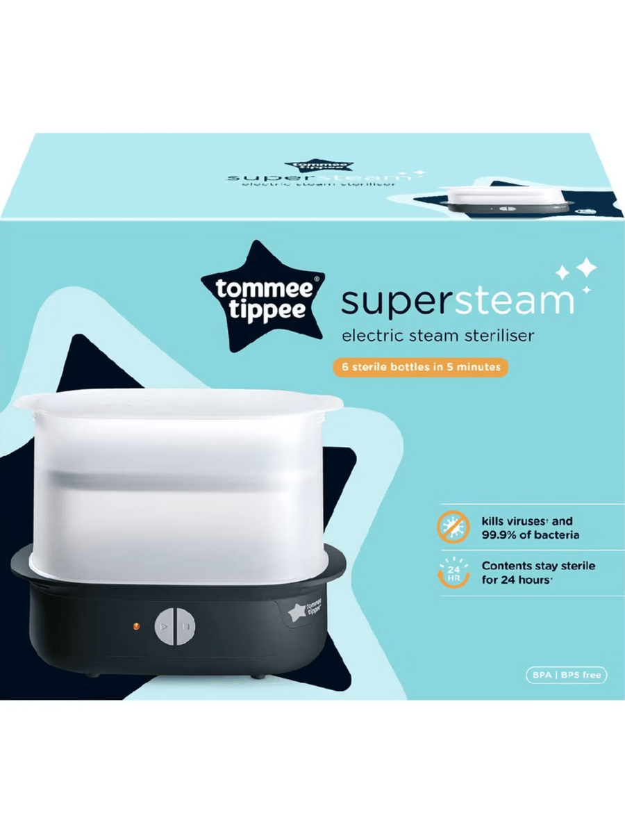 Tommee Tippee Black Supersteam Electric Steam Steriliser Tommee Tippee Mama's Joy