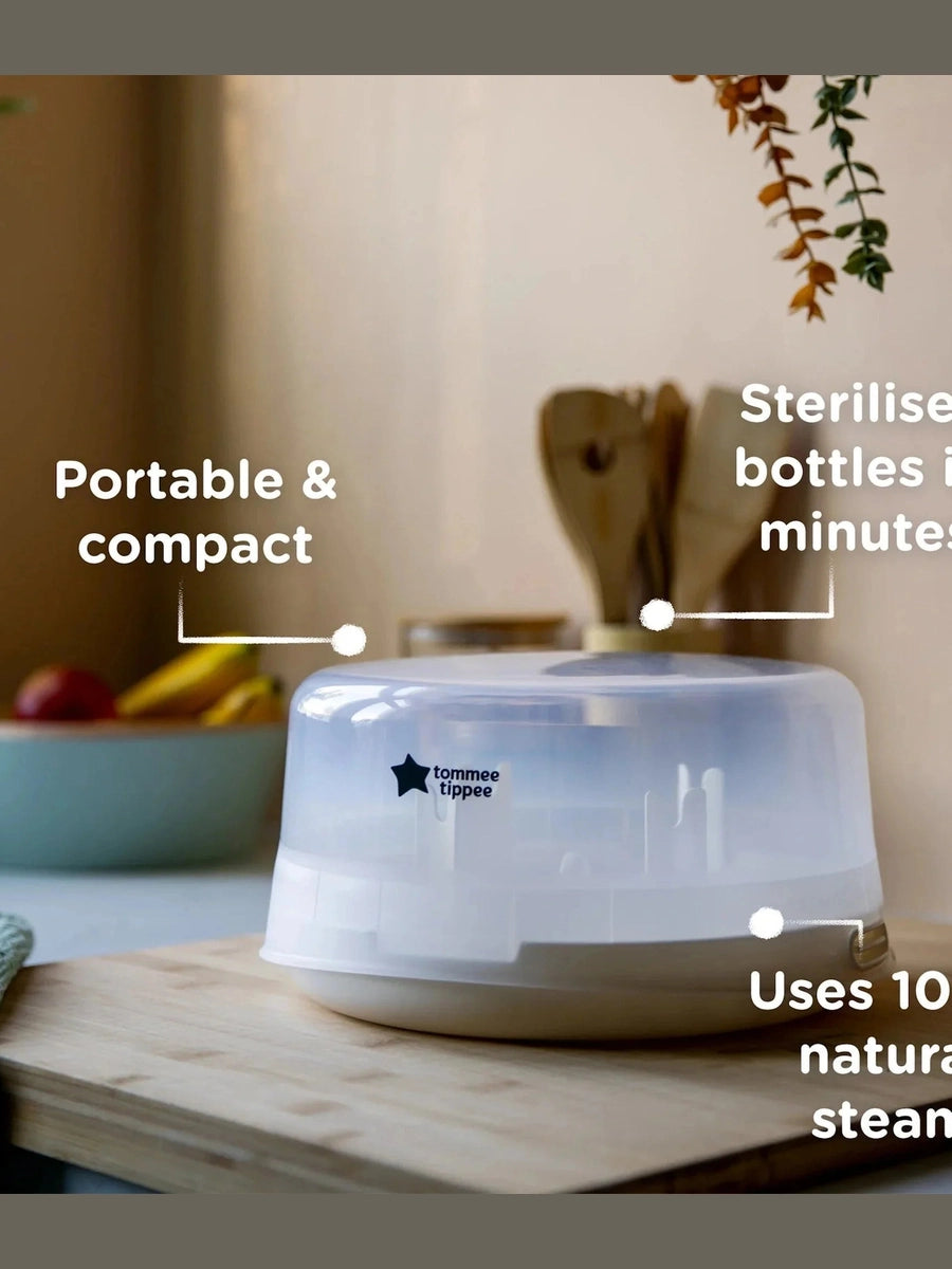 Tommee Tippee Closer to Nature Microwave Steam Steriliser – White Tommee Tippee Mama's Joy