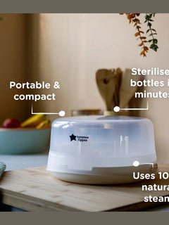 Tommee Tippee Closer to Nature Microwave Steam Steriliser – White Tommee Tippee Mama's Joy