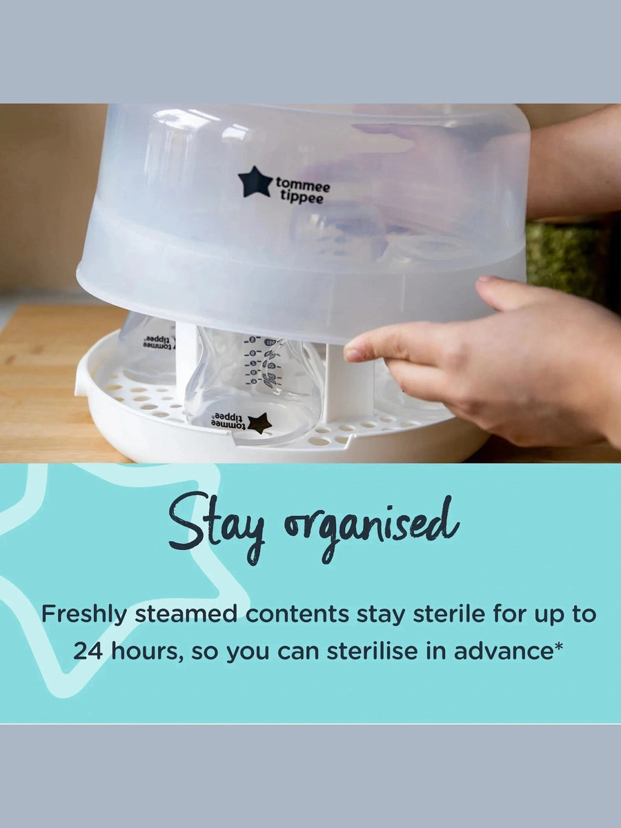 Tommee Tippee Closer to Nature Microwave Steam Steriliser – White Tommee Tippee Mama's Joy