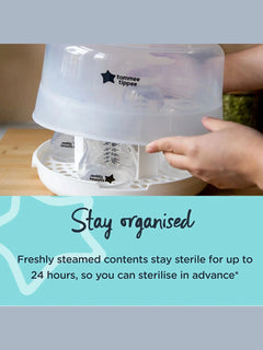 Tommee Tippee Closer to Nature Microwave Steam Steriliser – White Tommee Tippee Mama's Joy