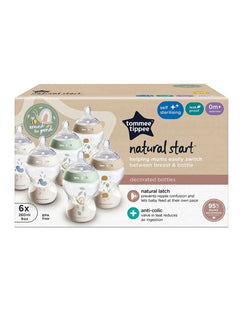 Tommee Tippee Natural Start Anti-Colic Baby Bottles 260ml – 6 Pack with Slow Flow Teats Pond Blue Tommee Tippee Mama's Joy