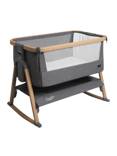 Tutti Bambini CoZee Air Bedside Crib – Oak & Charcoal | From Birth to 6 Months Tutti Bambini Mama's Joy