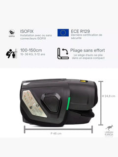 Urban Kanga Wallaroo Car Seat Booster Portable & Foldable ISOFIX i-Size, Gr. 2/3 Urban Kanga Mama's Joy