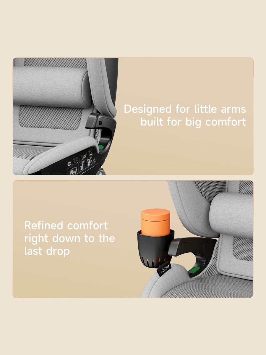 Welldon Cocoon Travel 2 High Back Booster Car Seat – Moonstone Grey Welldon Mama's Joy