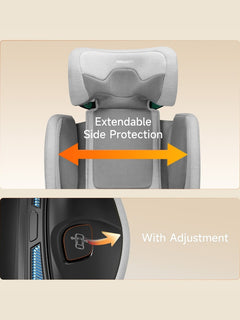 Welldon Cocoon Travel 2 High Back Booster Car Seat – Moonstone Grey Welldon Mama's Joy