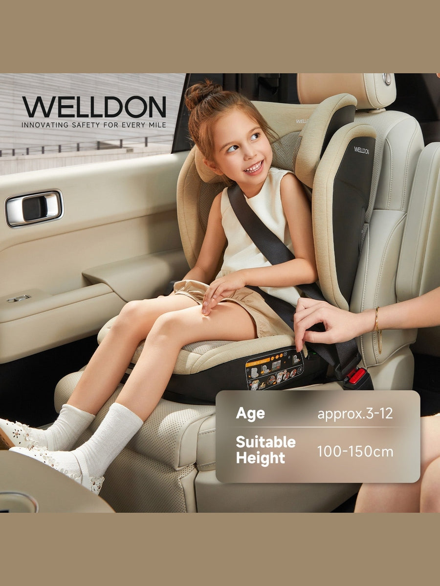 Welldon Cocoon Travel 2 High Back Booster Car Seat – Sahara