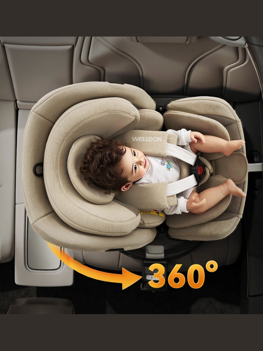 Welldon Smart Rotate 2 Pro+ Recliner Car Seat – Sahara Beige Welldon Mama's Joy