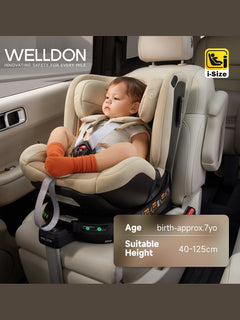 Welldon Smart Rotate 2 Pro+ Recliner Car Seat – Sahara Beige Welldon Mama's Joy