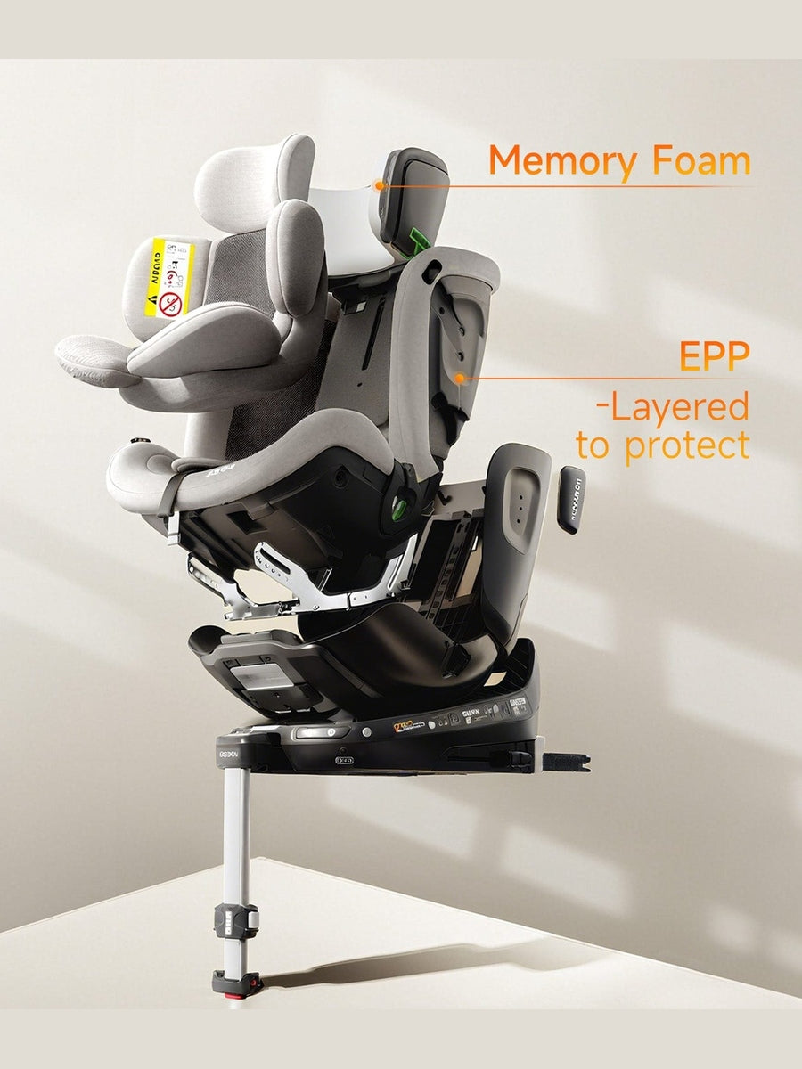 Welldon Smart Rotate 2 Pro+ Recliner Car Seat – Moonstone Grey Welldon Mama's Joy