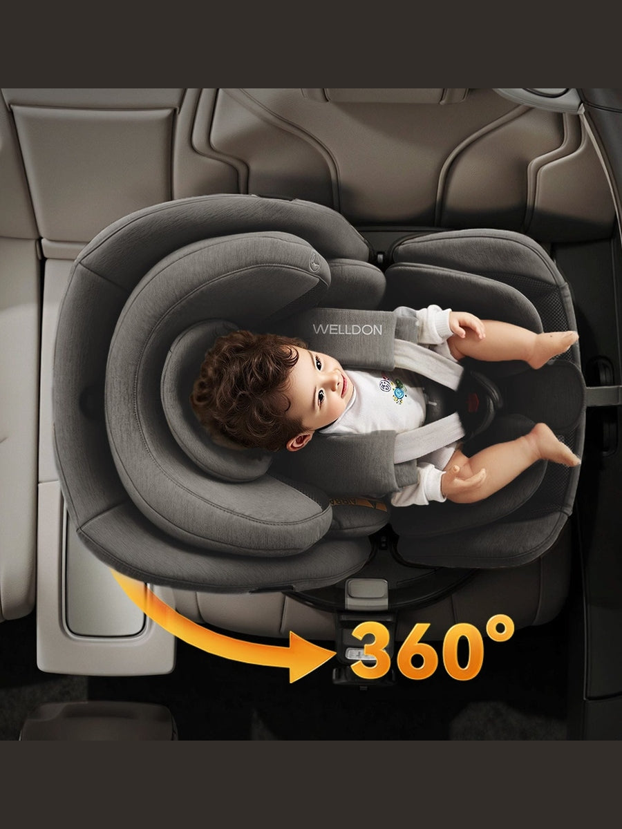 Welldon Smart Rotate 2 Pro+ - Recliner Car Seat – Ebony Welldon Mama's Joy