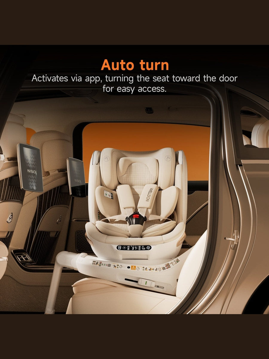 Welldon Smart Turn Lux - Smart Electric Childs Car Seat – Ivory Welldon Mama's Joy