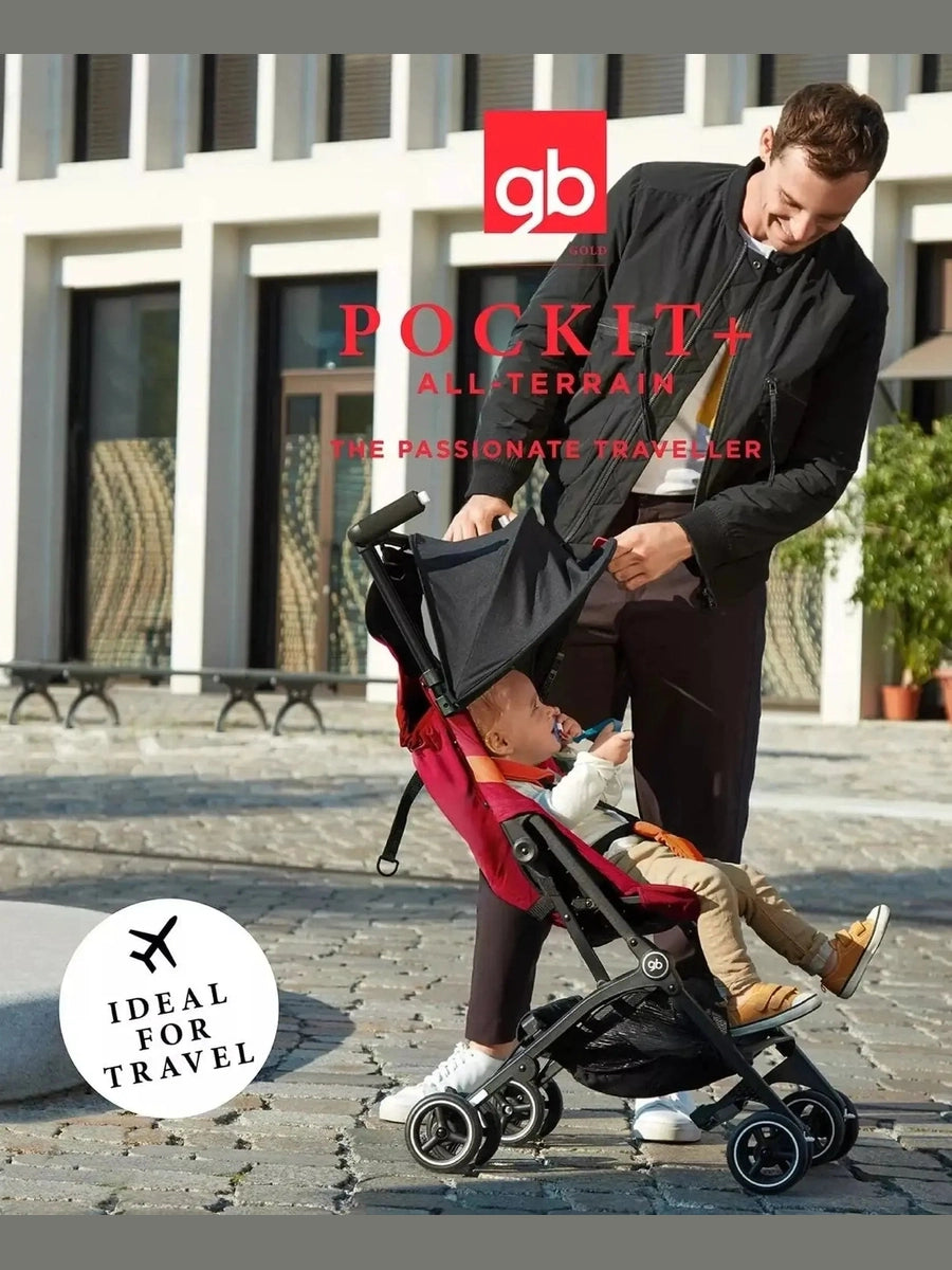gb Gold Pockit+ All Terrain Ultra Compact Pushchair, Cabin Luggage Compliant gb Mama's Joy
