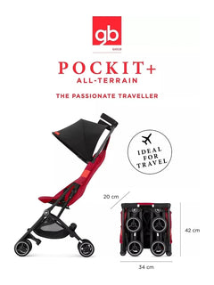 gb Gold Pockit+ All Terrain Ultra Compact Pushchair, Cabin Luggage Compliant gb Mama's Joy