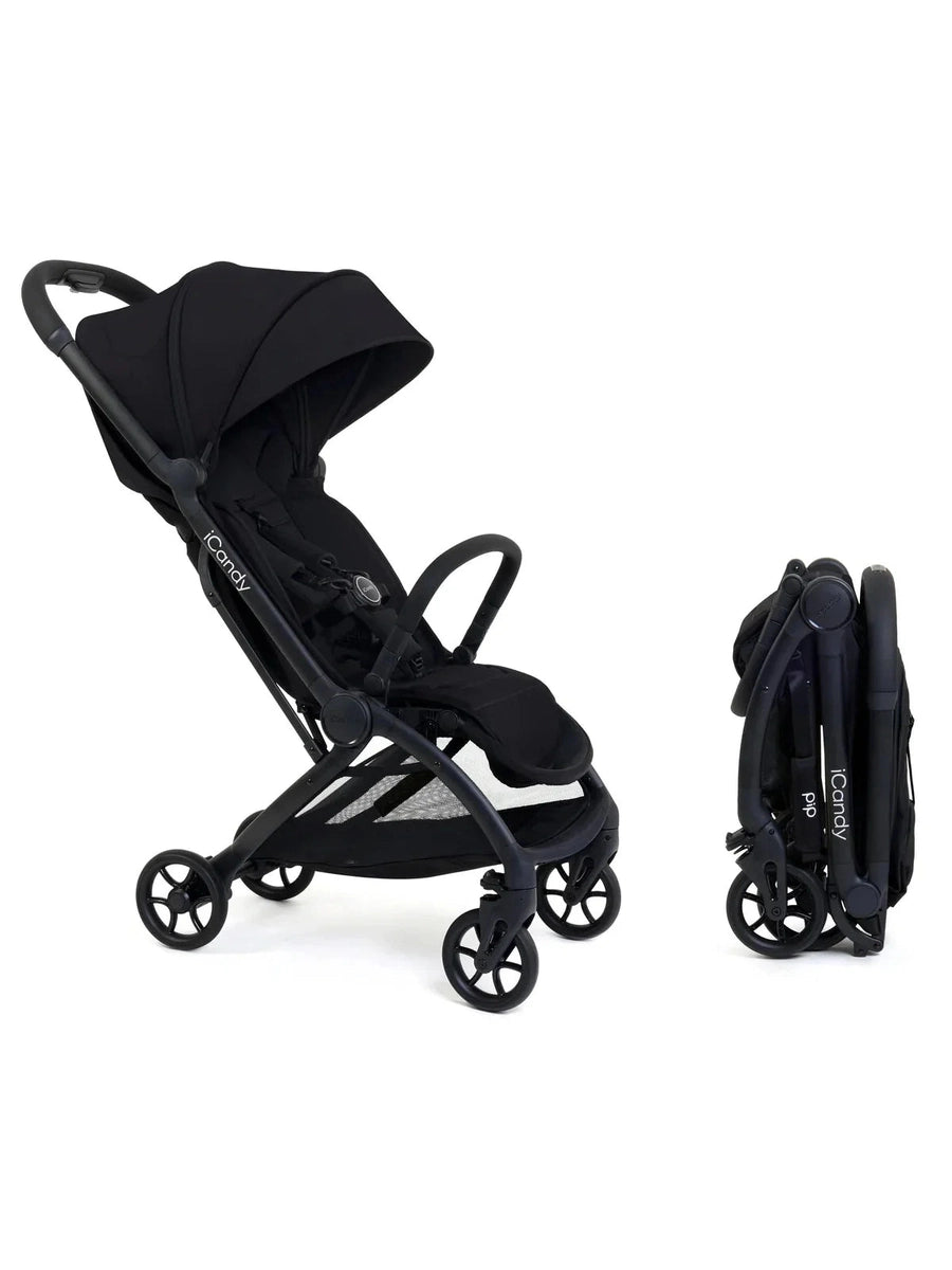 iCandy Pip Compact Pushchair – Lightweight, Cabin-Approved Stroller for Urban Living & Travel | Lie-Flat Seat, One-Hand Fold, Raincover -Black iCandy Mama's Joy