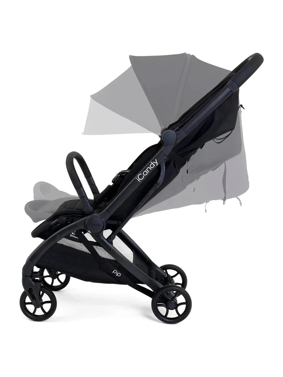 iCandy Pip Compact Pushchair – Lightweight, Cabin-Approved Stroller for Urban Living & Travel | Lie-Flat Seat, One-Hand Fold, Raincover -Black iCandy Mama's Joy